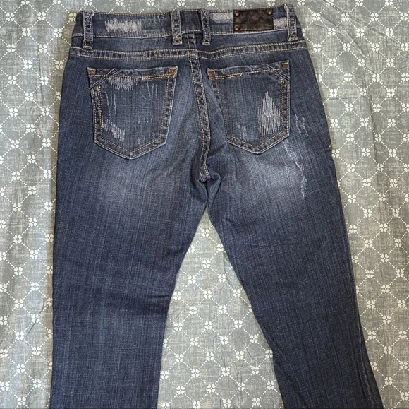 Buckle black fit no.146 29 cropped distressed Blue denim Jeans - Picture 7 of 8